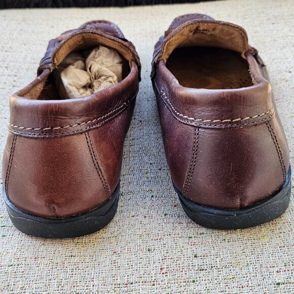 Dockers Men Brown Leather Upper Freestone Slip On Moccasin Shoes Size 9M main image 4